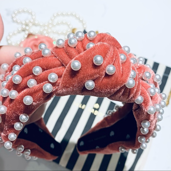 LELE SADOUGHI RASPBERRY PEARL KNOT HEADBAND main image 4